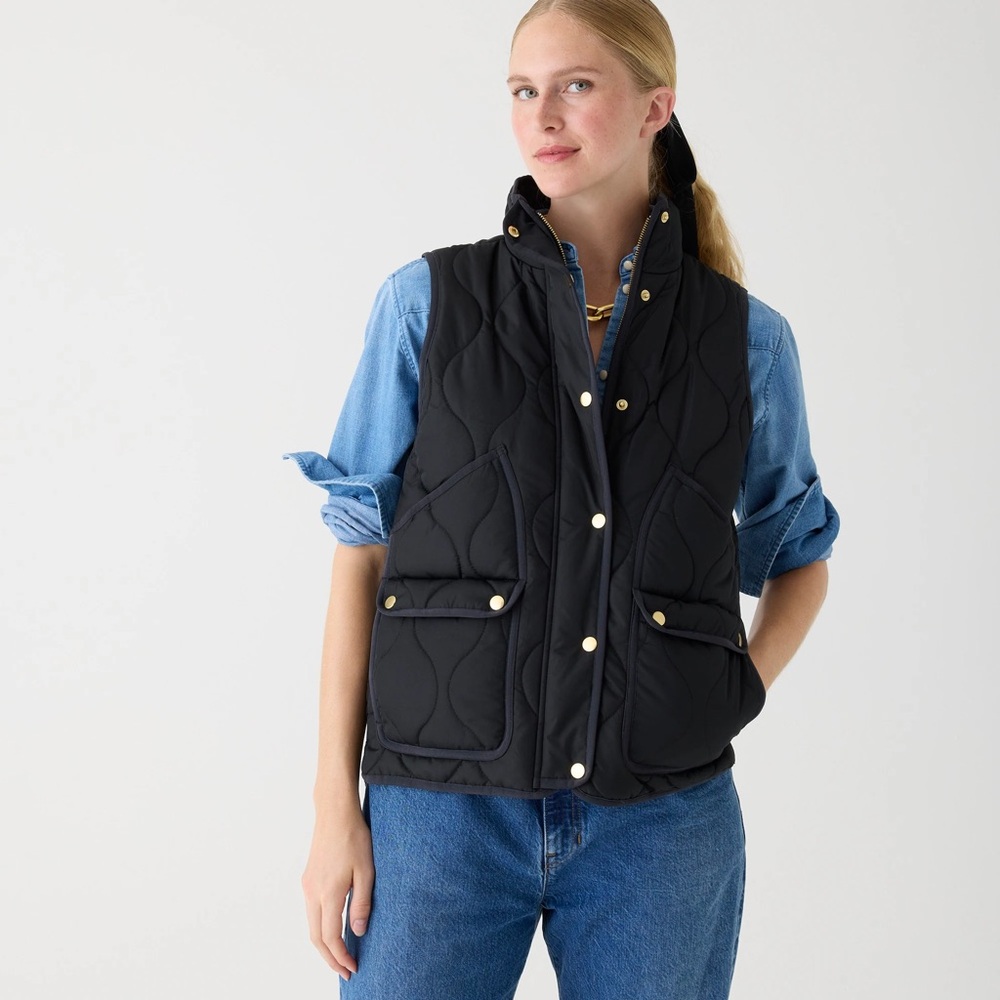 J Crew Excursion Down Vest size small Black - Picture 4 of 12